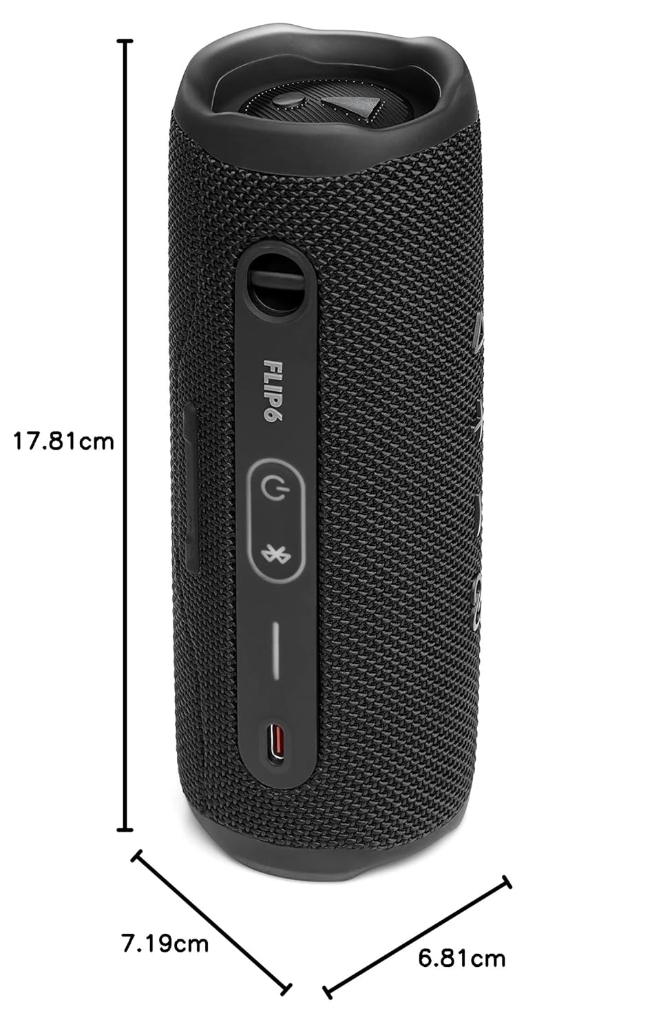 JBL Flip 6 Wireless Portable Bluetooth Speaker Pro Sound, Upto 12 Hours Playtime, IP67 Water & Dustproof, PartyBoost & Personalization App (Without Mic, Black) - View 2