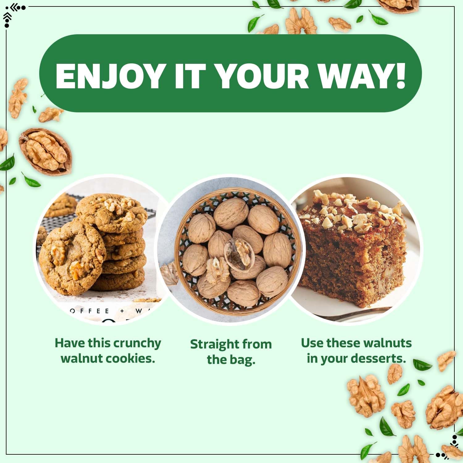 Kashmir Walnuts with Shell ? 1kg | Fresh, Natural & Unprocessed Dry Fruits | Rich in Omega-3 | Boosts Brain & Heart Health - View 6