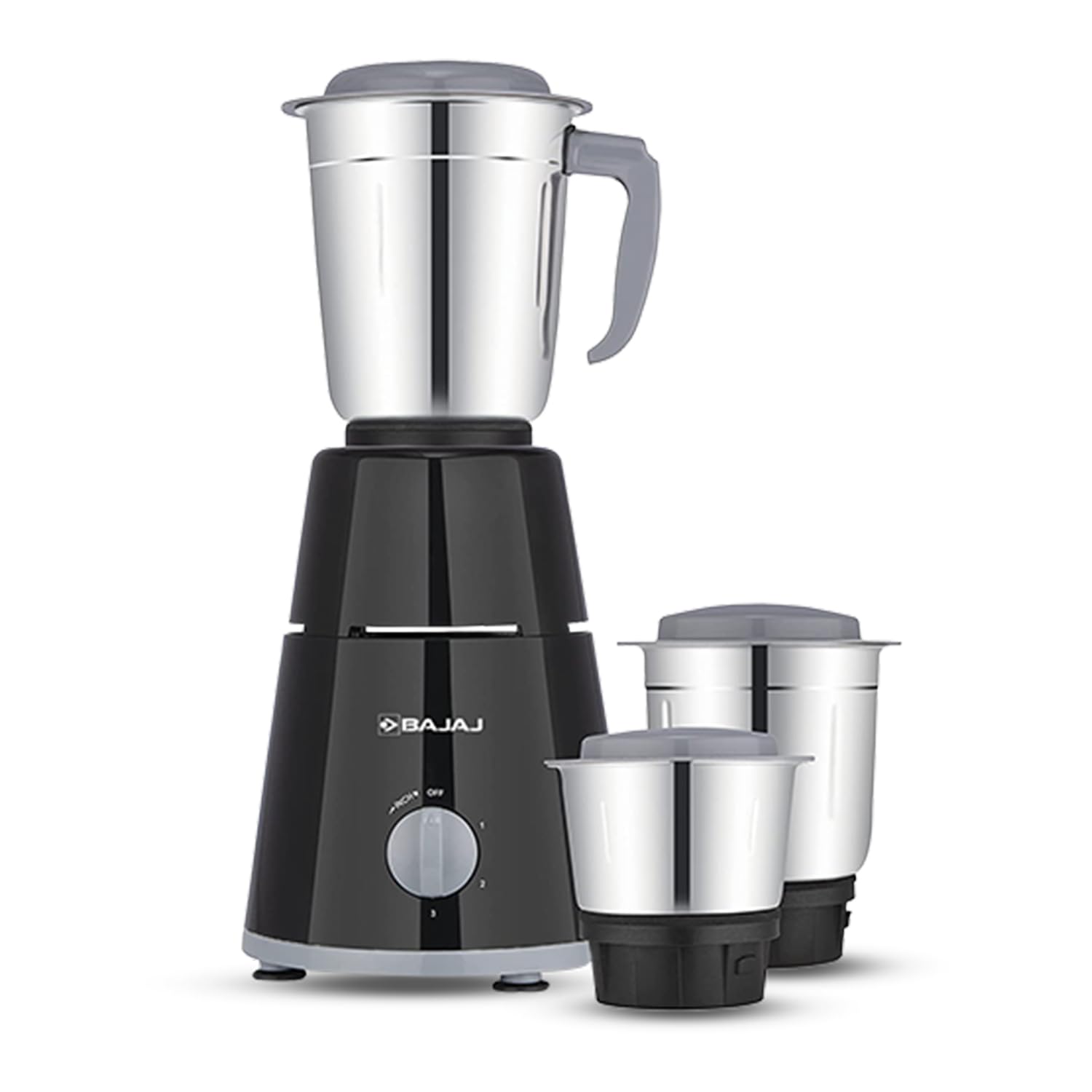 Bajaj GX-1 Mixer Grinder 500W|Superior Mixie For Kitchen|2-in-1 for Dry Grinding| Blade Function With Titan Motor|3 Stainless Steel Mixer Jars|1 Year...