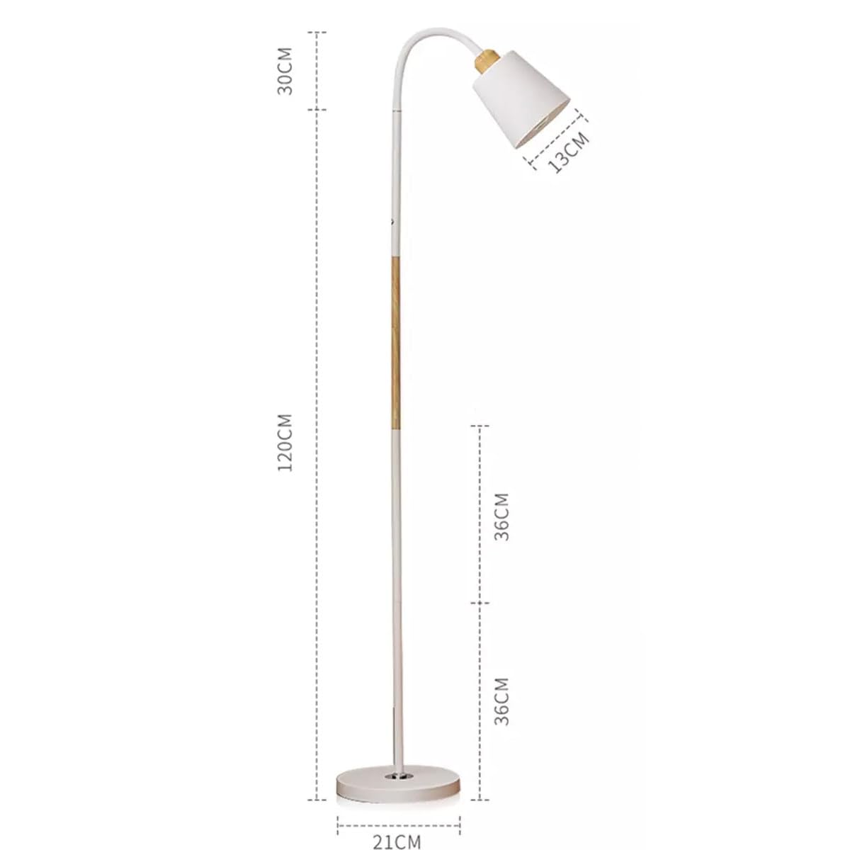 The Artment your artistic apartment White Metal Nod Modern Minimalism LED Light Corner Floor Lamp for Home Decor, Living Room Or Offices (Height - 150Cm) - View 6