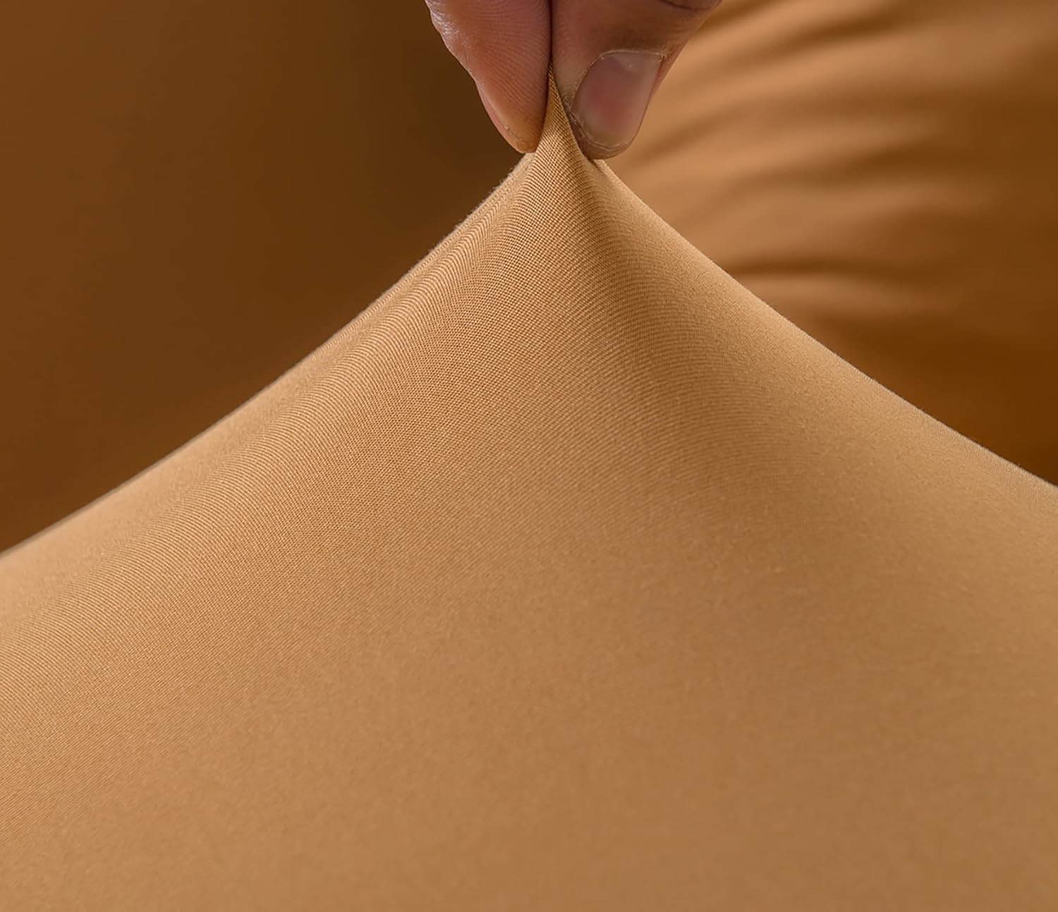 House of Quirk Polyester Universal Big Elasticity Cover for Couch Flexible Stretch Sofa Slipcover (Tan, Single Seater, 90-145cm) - View 4