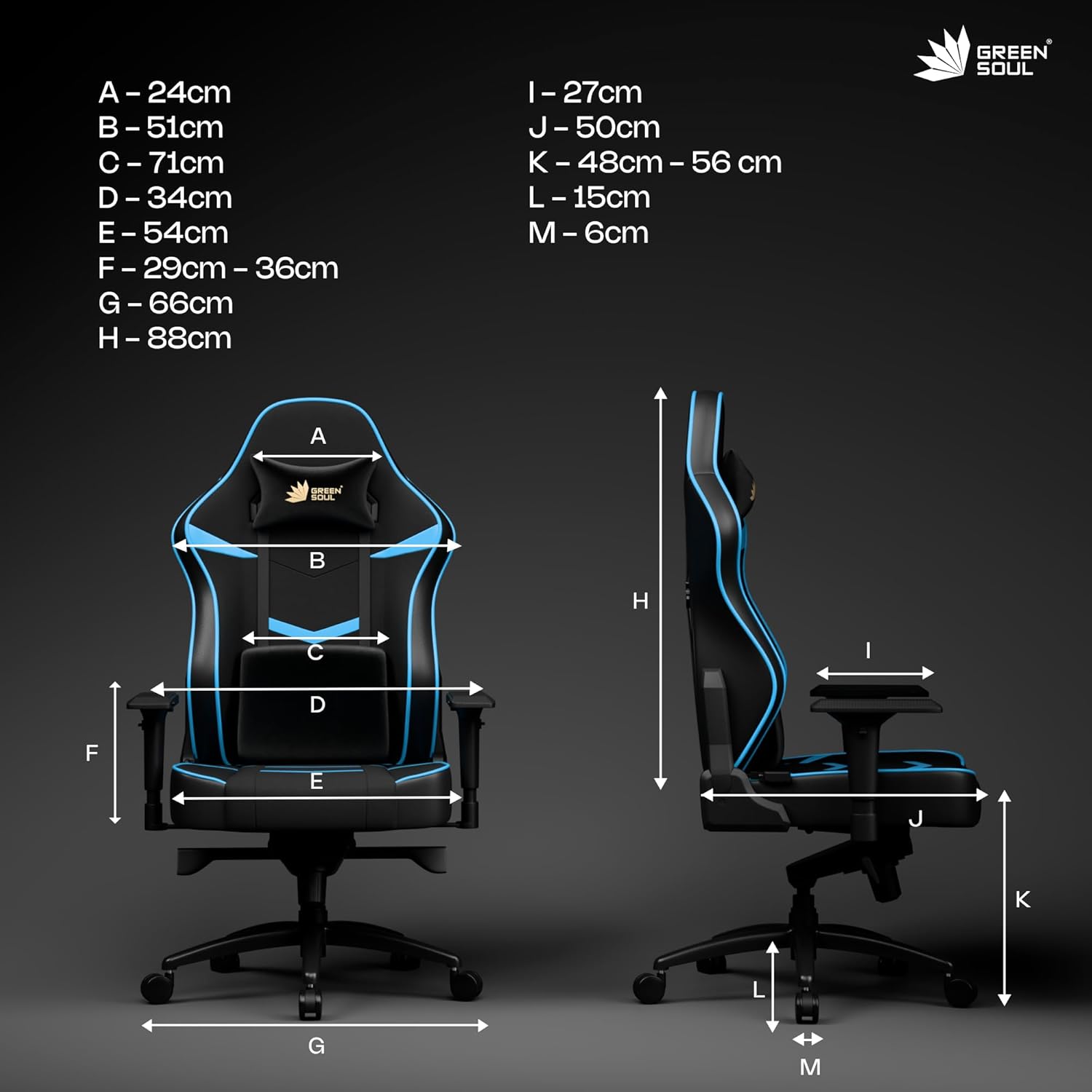 Gaming & Office Chair| Premium Spandex & PU Leather Fabric | Adjustable Neck, Lumbar Pillow | 4D Adjustable Armrests (Black Blue) - View 2
